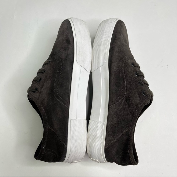 VINCE Smokey Grey Suede White Thick Chunky Platform Lace-up Sneakers Shoes - Picture 6 of 12